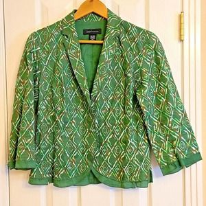 Moda International Womens Long Sleeve Button Up Lightweight Blazer Jacket Size 8